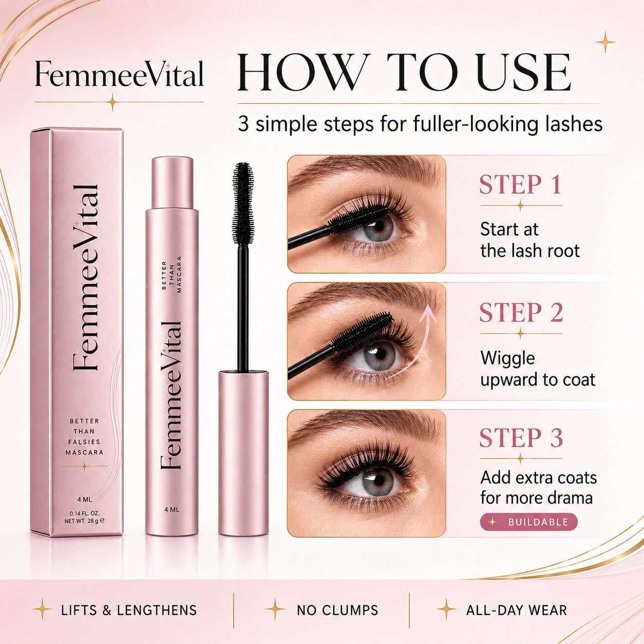 SPARKVRA™ Lash Growth Mascara – Clump-Free Volume, Longer-Looking Lift & Lash Conditioning Care