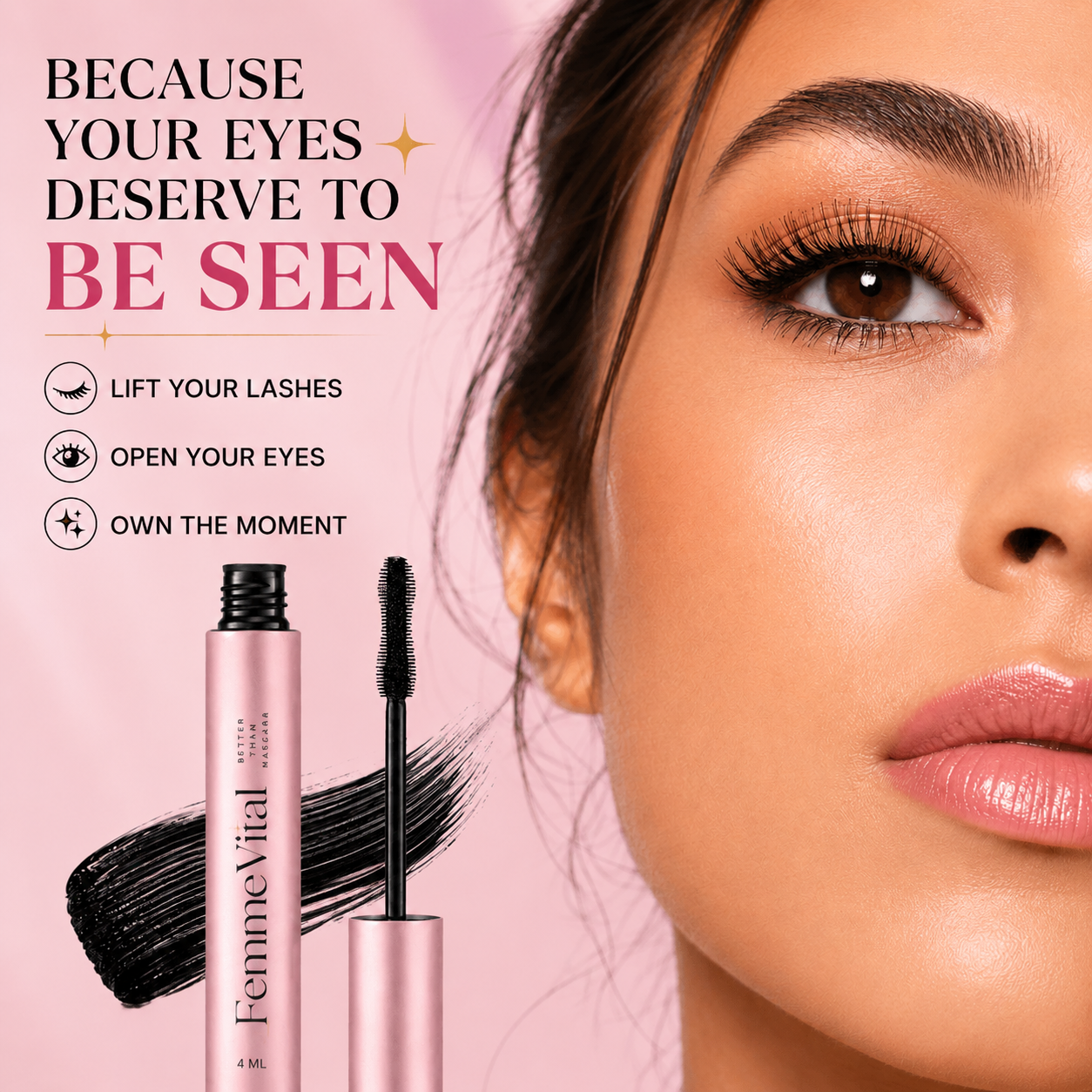 SPARKVRA™ Lash Growth Mascara – Clump-Free Volume, Longer-Looking Lift & Lash Conditioning Care